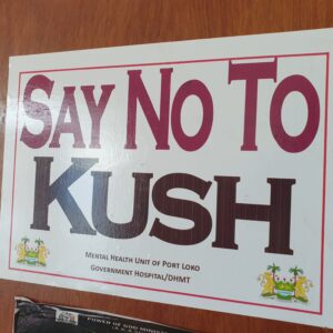 A poster displaying the words 'Say No To Kush' in capital letters